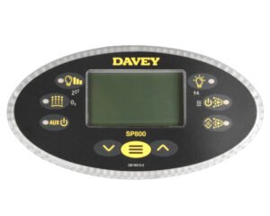 Clavier de commande Davey SpaPower SP800 Q70068 · 9 touches · 170 × 90 mm