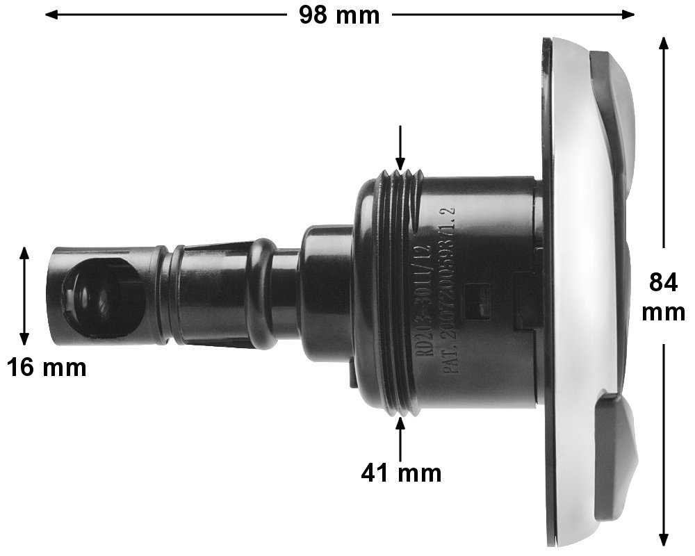 Buse directionnelle Rising Dragon 3" Inox · Style Pepper Leaf · Jet réglable – Image 2