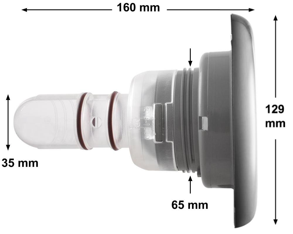 Buse Waterway Whirlpool Directional LED Inox Ø129 mm · À visser – Image 2