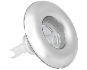 Buse de massage Waterway Poly Storm Roto LED Inox · Ø112 mm · Filetage direct
