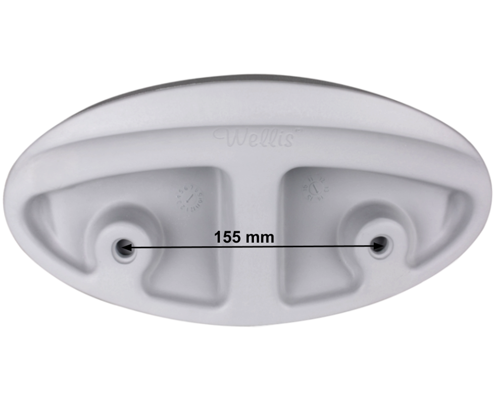 Repose-tête Wellis AF00037 · Forme ovale · 300 mm · Gris clair – Image 2