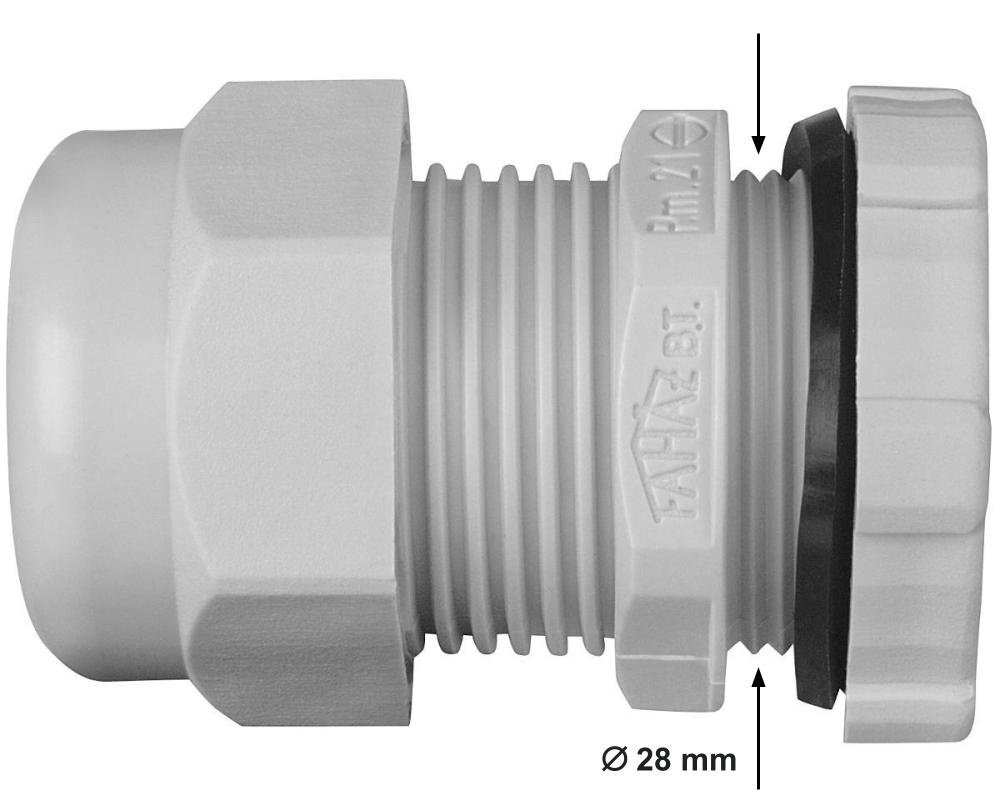 Presse-étoupe Wellis ABE0035 PG21 · Étanchéité pour câble Ø13-18 mm – Image 2