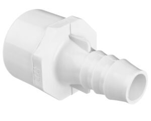 Réducteur Waterway 672-4320 · Raccord 1" F vers 3/4" M cannelé · ABS haute qualité