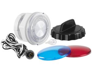 Kit d’éclairage Waterway 82 mm multicolore · 12 V avec filtres interchangeables