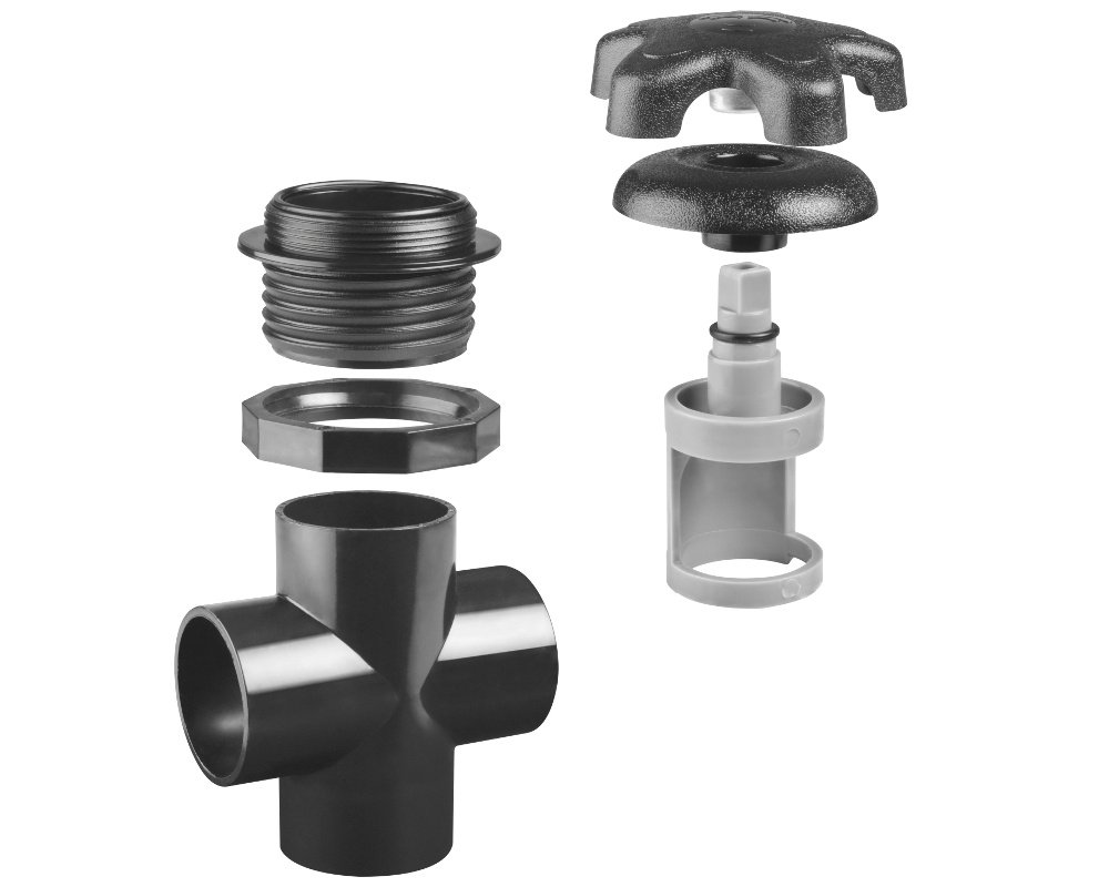 Vanne de répartition Jazzi Lotus 1,5" · Contrôle du débit pour buses spa – Image 2