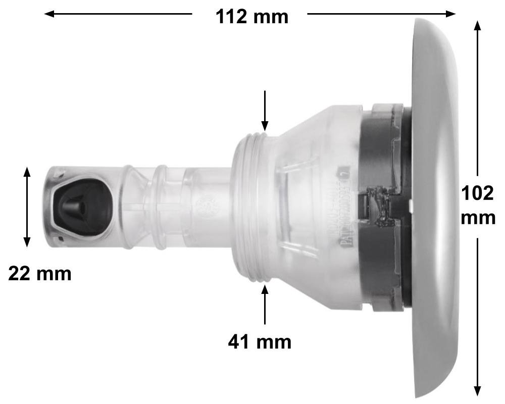 Buse Directionnelle Rising Dragon 4" Inox · Jet ciblé à visser pour spa LED – Image 2