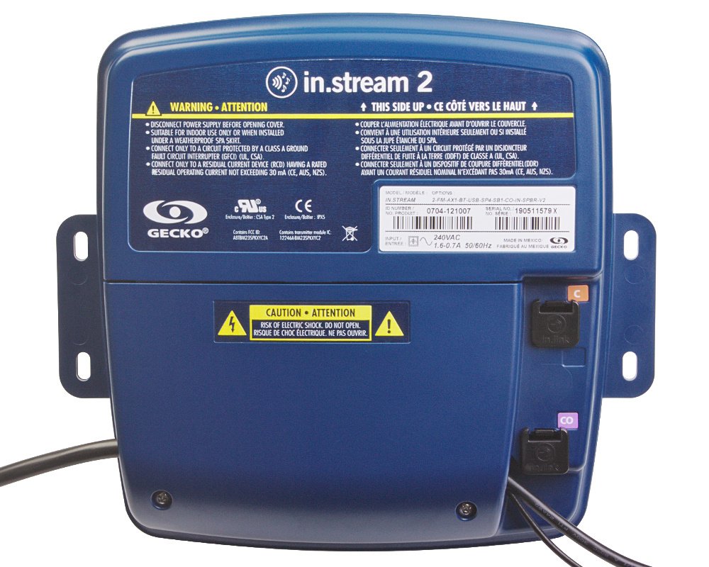 Station audio Gecko in.stream 2 Bluetooth · 4 sources audio · Étanche IPX5