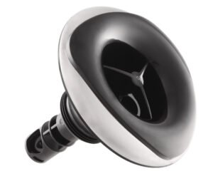 Buse de massage Rising Dragon 4" Roto Alpha · Inox & noir · Jet rotatif ciblé