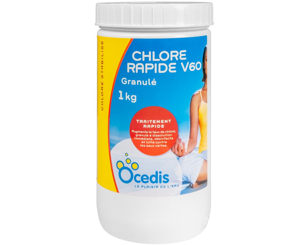 Chlore rapide en granulés Ocedis O'Spa V60 · Traitement choc pour spa · 1 kg