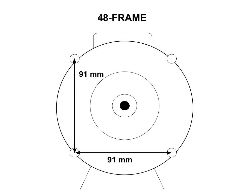 Moteur EMG MEC80-1 2,0 HP · Mono-vitesse 48-Frame – Image 2