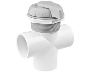 Vanne de répartition Balboa HydroAir Hydroflow 2" · Gris clair Ø80 mm