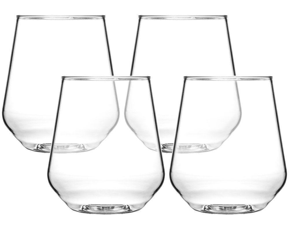 Lot de 4 verres incassables Lady Yoko HG503 · 40 cl · Lavables & réutilisables