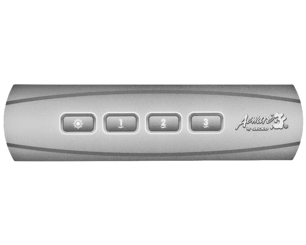 Membrane Gecko in.k100 adhésive · 4 touches · 118 x 38 mm