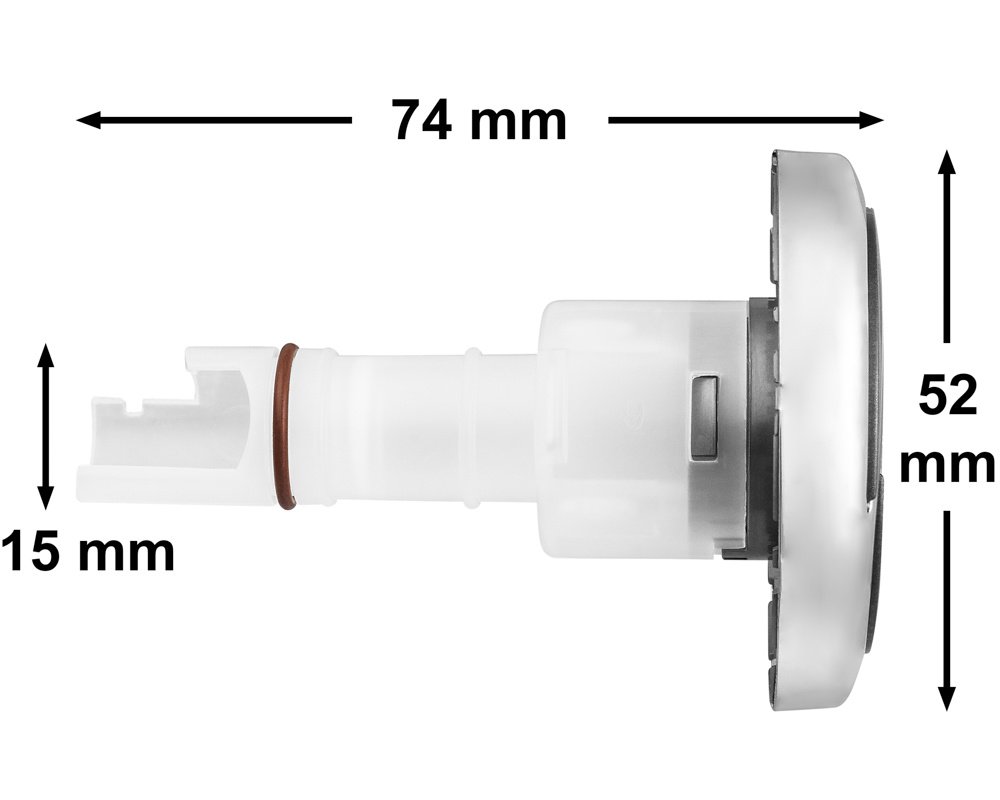 Buse spa CMP Pro-Loc 200 Halo Massage LED · Ø52 mm · Inox & gris texturé – Image 2