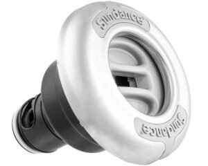 Buse de massage Sundance Spas Fluidix Intelli-Jet · Inox & ABS Gris · Ø129 mm
