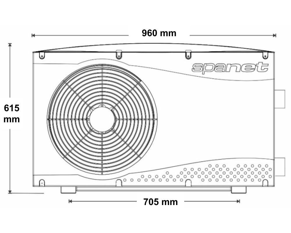Pompe à chaleur réversible SpaNet SN-HP-55P · 5,6 kW · Contrôle intelligent SV Series – Image 4