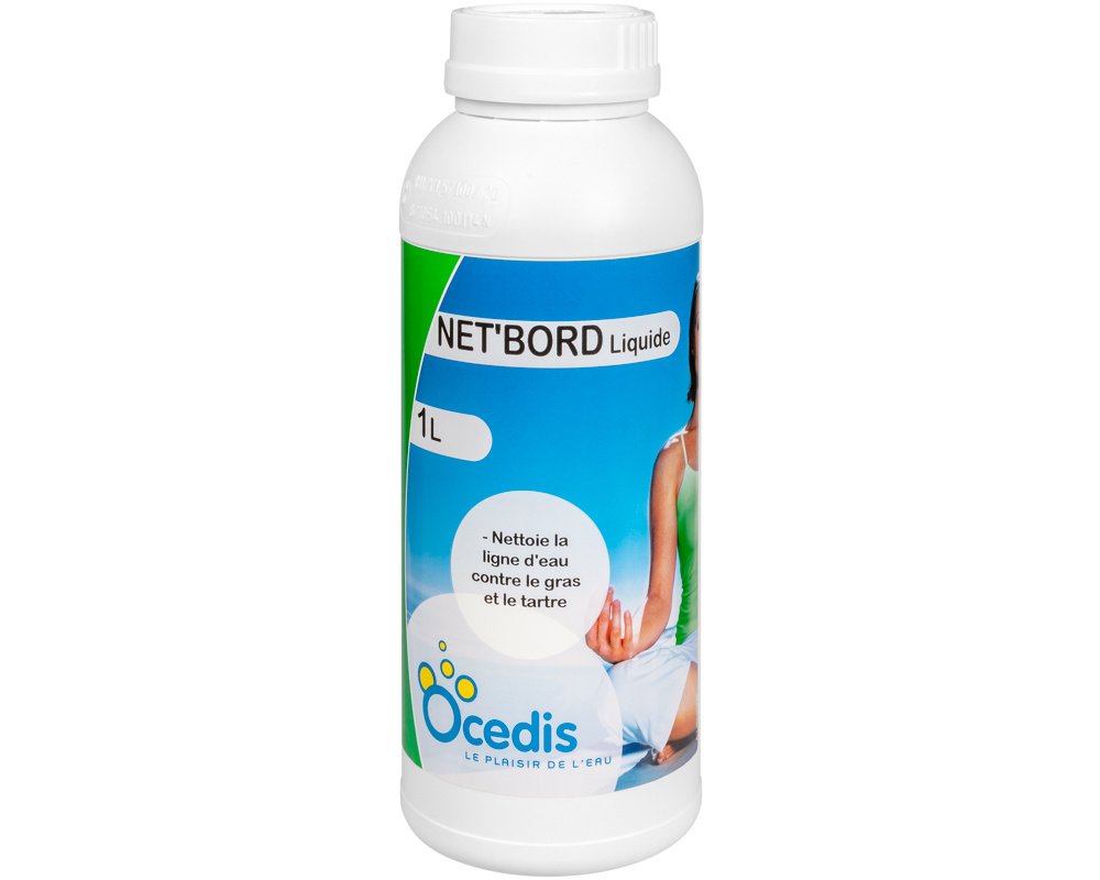 Nettoyant ligne d’eau spa Ocedis Net’Bord Liquide · Détartrant & Dissolvant 1 L