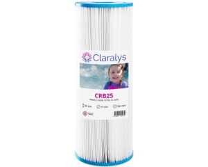 Filtre spa Claralys CRB25 · Compatible PRB25 · 2,5 m² de surface