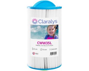 Filtre de spa Claralys CWW35L · 127 mm Ø · Remplacement PWW35L