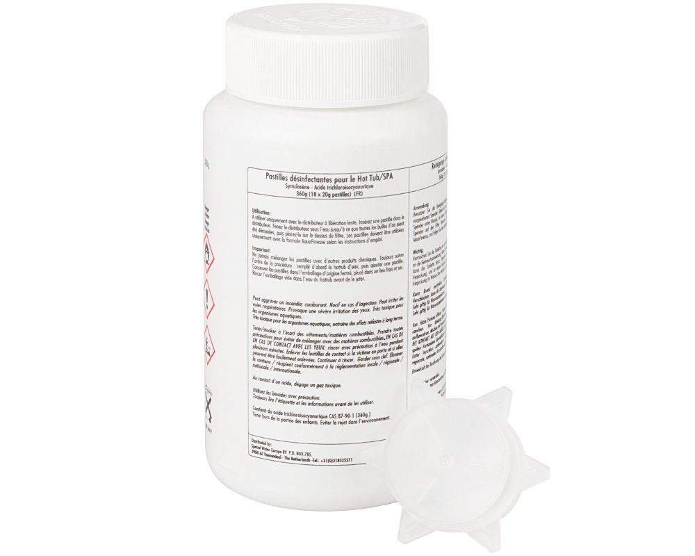 Recharge de chlore AquaFinesse AFCLREFILL-209 · Pastilles à dissolution lente · 360 g