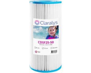 Filtre spa Claralys CDSF25-50 · Cartouche Ø126 mm · 25 pi²
