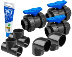 Kit Bypass Polytropic AO01100001 · Raccords PVC 50 mm pour pompe à chaleur