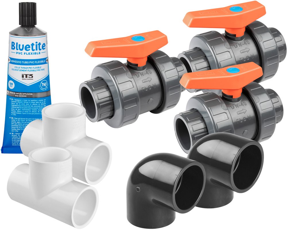 Kit Bypass 1,5" pour pompe à chaleur · PVC haute performance · Compatible Balboa & Gecko