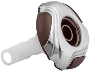 Buse Waterway Cluster Storm Directional Swirl à visser · Inox/Chocolat · Jet réglable