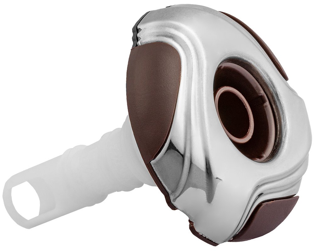 Buse Waterway Cluster Storm Directional Swirl à visser · Inox/Chocolat · Jet réglable