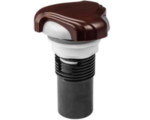 Vanne d'air Waterway chocolat 660-5519TT · Raccord 1" · Poignée design Ø 81 mm