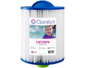 Filtre Claralys CAT25P4 · Cartouche de remplacement Ø150 mm · Pas de vis MPT 1,5"