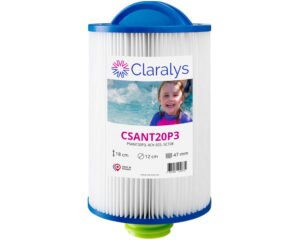 Filtre spa Claralys CSANT20P3 · 121 x 179 mm · Filetage SAE