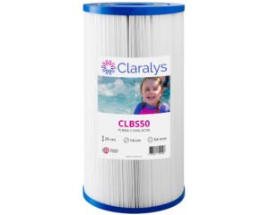 Filtre spa Claralys CLBS50 · Ø140 x 260 mm · Remplace PLBS50