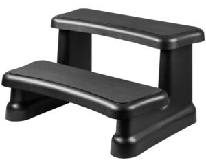 Marches d'accès Spa Step SPASTEP-540 · Bicolores Gris & Noir · Universelles pour spas ronds et carrés