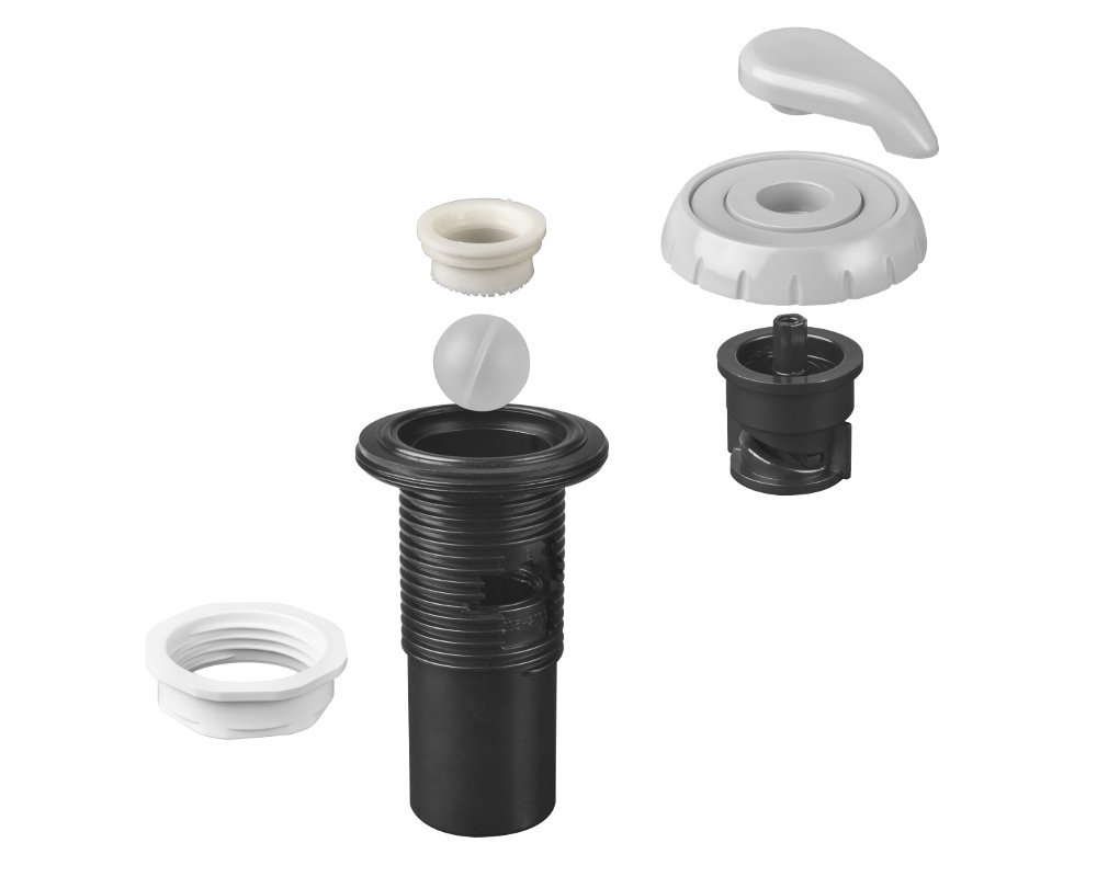 Vanne d'air Waterway Top Access Classique · Gris lisse · Ø41 mm – Image 2