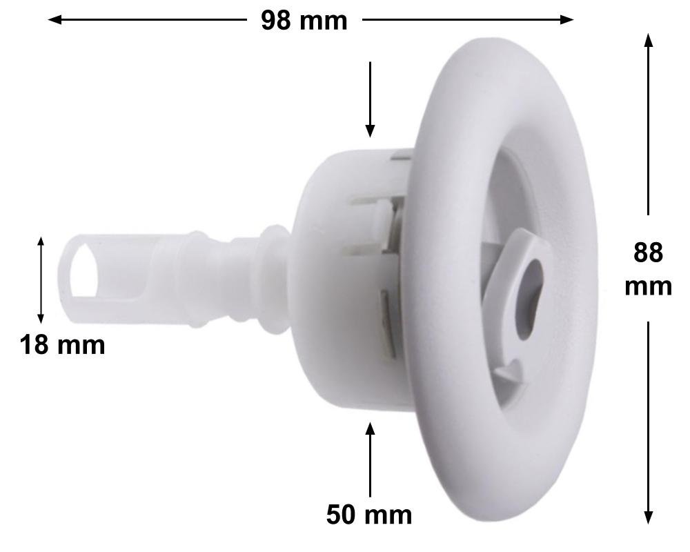 Buse de massage rotative Pentair Luxury Cyclone Roto Silver · Ø88 mm – Image 2