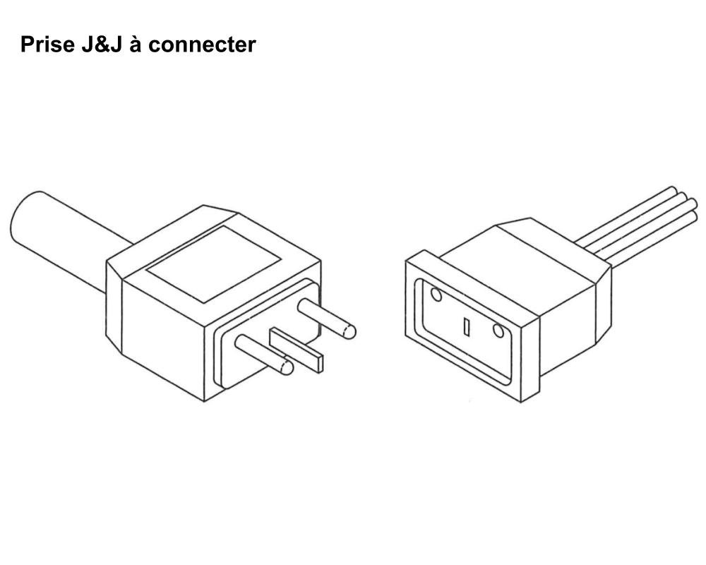 Adaptateur HydroQuip 30-1180-L6 · Prise AMP vers mini J&J pour ozonateur – Image 2