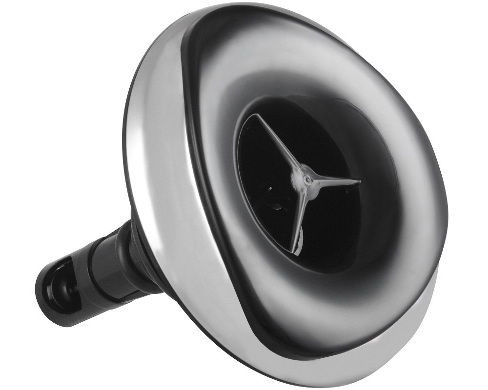 Buse de massage Rising Dragon 3" Alpha Roto · Inox & Noir · Filetage vissé