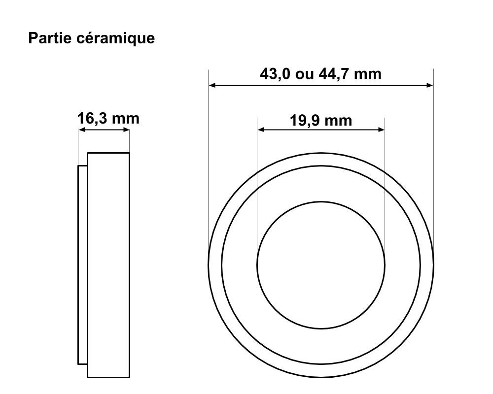 Garniture mécanique Balboa PS-2136 · Ø 43 mm · Double joint céramique et graphite – Image 2