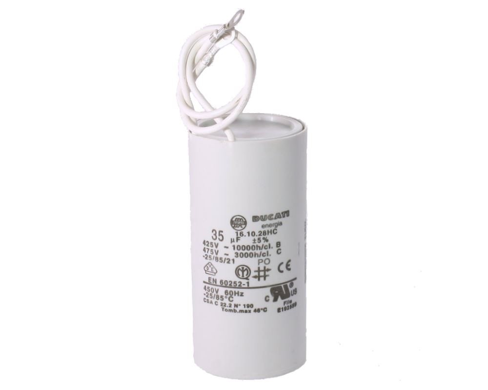 Condensateur Waterway MEC90CAP2 35-36µF à fils · Tolérance ±5%