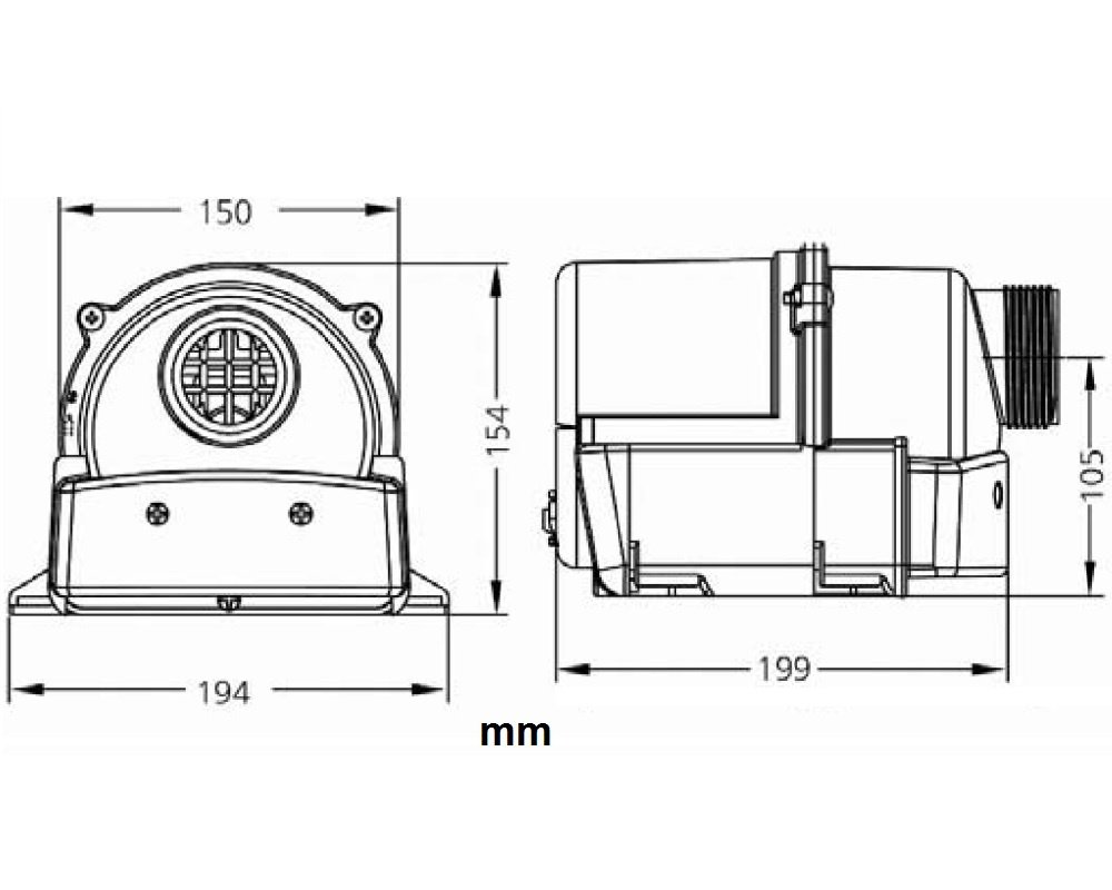 Souffleur chauffant HydroAir HA7000 · 750 W · Commande pneumatique – Image 2