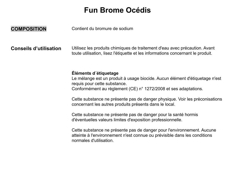 Fun Brome poudre Ocedis 335010050 · Bromure de sodium pur 5 kg pour électrolyse au brome – Image 2