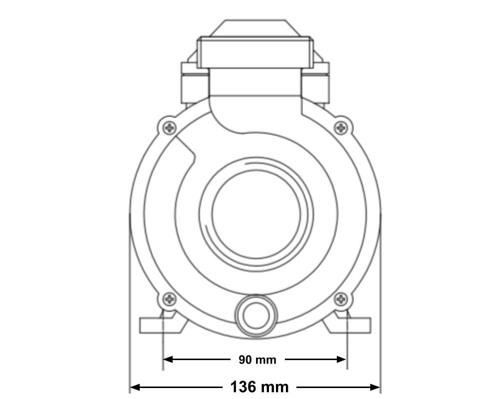 Pompe de circulation Koller 136-120-WC 0,16 HP · Aspiration centrale · 132 L/min – Image 3
