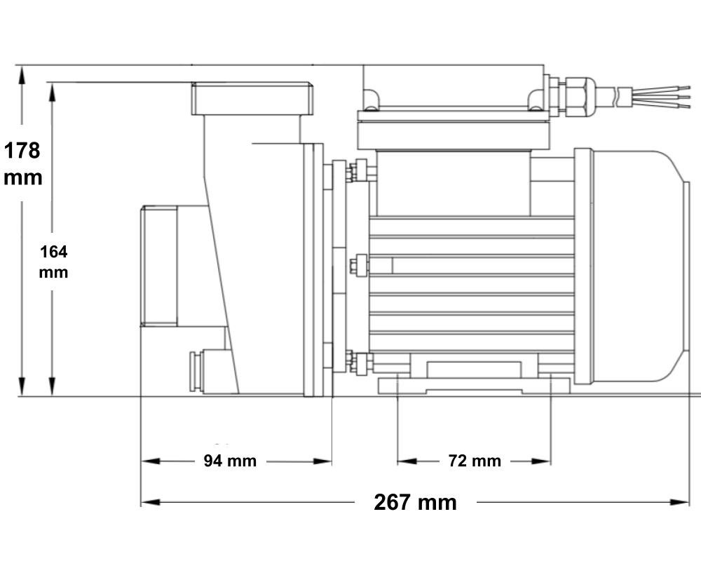 Pompe de circulation Koller 136-120-WC 0,16 HP · Aspiration centrale · 132 L/min – Image 4