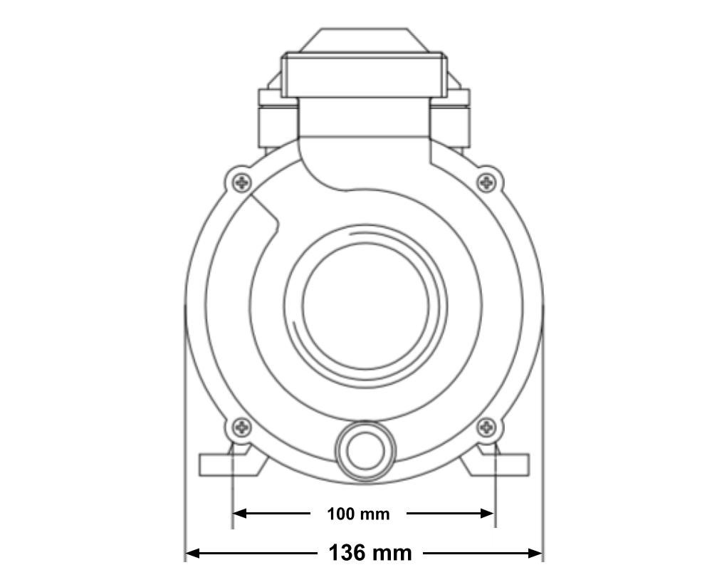Pompe de circulation Koller 136-400-WC 0,54 HP · Aspiration centrale – Image 3