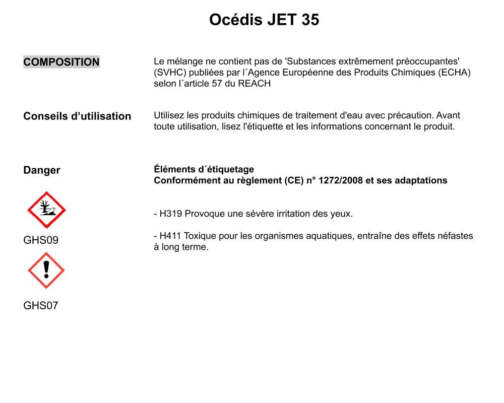 Traitement anti-algues Ocedis Jet 35 · Clarifiant & Antitartre spa · 1 L – Image 2