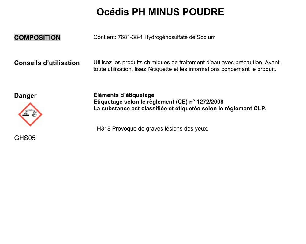 pH Moins Ocedis O Spa · Réducteur de pH en poudre · 1,5 kg – Image 2