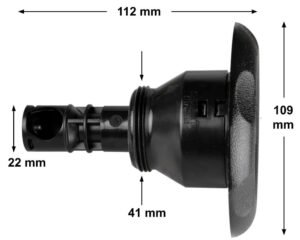 Buse Rising Dragon 4" Twin Roto · 109 mm · Jet directionnel · Finition texturée noire