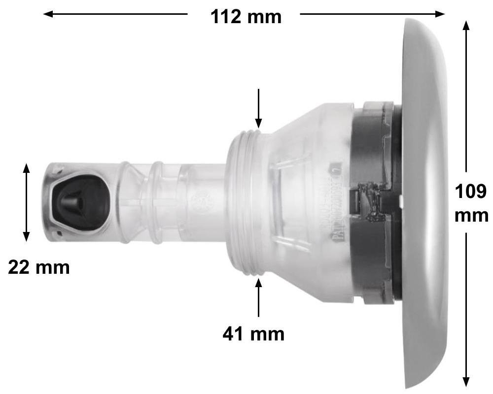 Buse de massage Rising Dragon 4" Twin Roto Inox · Jet directionnel à visser – Image 2