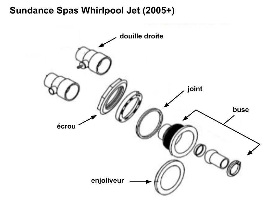 Enjoliveur inox Sundance Spas Whirlpool Jet Ø129 mm · Modèle 6540-231 – Image 2